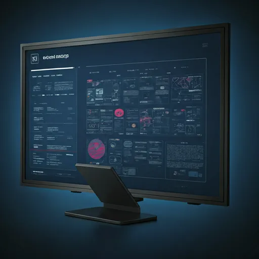 Digital planning interface displayed on a dark monitor